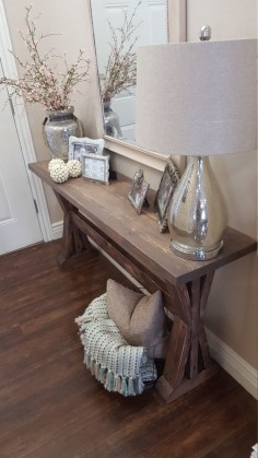 rustic farmhouse entryway table. by ModernRefinement on Etsy