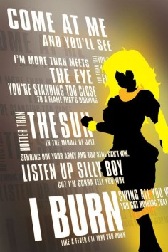 RWBY I-BURN Typography Poster by ~OutlawRave on deviantART