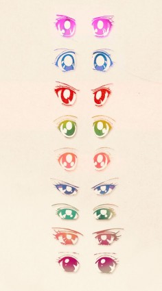 Sailor Moon character eyes :-) I remember drawing these everywhere since the 4th grade!