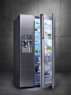 Samsung Food Showcase refrigerator. So you can look in the fridge without letting the cold out!