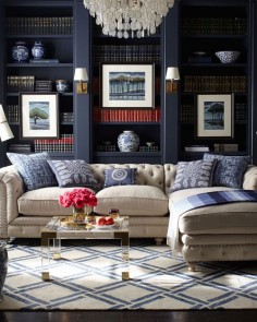 Sectional and gorgeous blue- grays