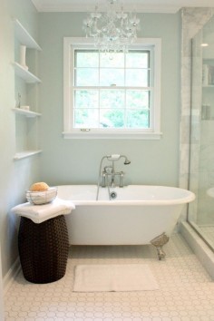 sherwin williams sea salt is one of the most popular green, blue, gray paint colour, good for a spa or beach theme bathroom or room