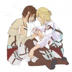 Shingeki no Kyojin - older Eren and Armin commission for pengiesama! "Eren, calm down, it’s just—" “NO.”
