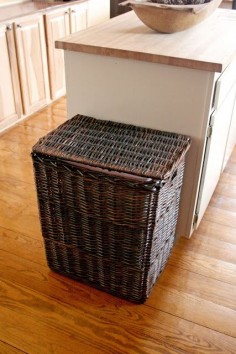 Simply drop your bin into a wicker hamper for a vessel that adds a bit more style in your kitchen.