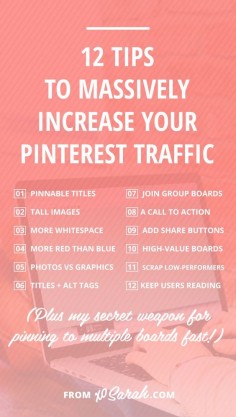 So many of you have beautiful DIY, travel, and food photos and you're absolutely missing out on a huge chunk of traffic if you're not putting time into creating high-quality images and pinning your content on Pinterest! For me, this is one of THE easiest ways I've found to grow my blog and business and it generates OVER 50 PERCENT of the traffic to my site.