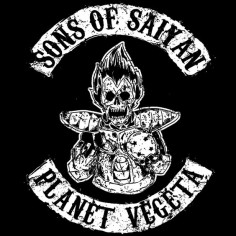SONS OF SAIYAN T-Shirt | Dragon Ball Z in the style of Sons of Anarchy at ShirtPunch ~ $10