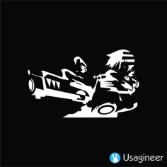 SOUL EATER DEATH THE KID ANIME DECAL STICKER