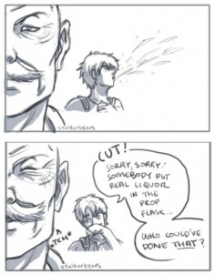 stalkerbears: I just really really love the snk actor au that’s going around… I imagine Pixis’ actor has been in the acting business the longest out of anyone else in the cast, so obviously he knows all the best pranks! (I also picture him being a classic star whose role in the show was specially created for him idk idk) based of this. also based off of these posts, to highlight a few. visit the tag for awesome people thinking up awesome things!!