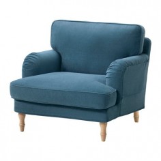 STOCKSUND Chair - Ljungen blue, light brown - IKEA