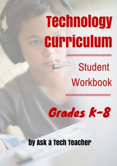 Student Workbooks Now Available! 9 grade-level technology curriculum student eworkbooks (kindergarten through 8th grade–only 3rd-8th available currently). Aligned with the Structured Learning K-8 technology curriculum (which is aligned with Common Core and ISTE)–one ebook per grade level. Each ebook is 136-195 pages, with 193-230 images.