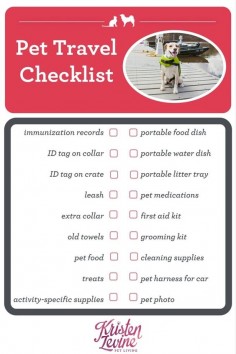 Summer Pet Travel Checklist
