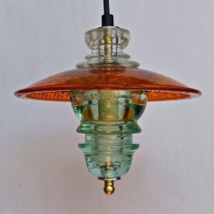 Suspended Insulator Light Pendant 8" Traffic Light Lens Pendant industrial-pendant-lighting