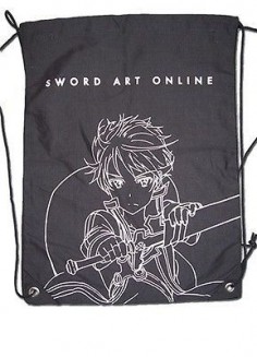Sword Art Online Kirito Black Anime Drawstring Bag Brand New GE 11104