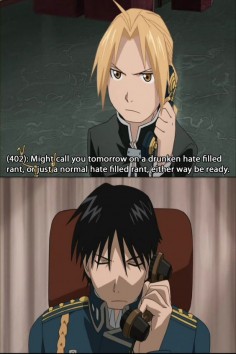 Texts from Fullmetal Alchemist • Edward Elric & Roy Mustang.
