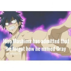 That would explain why Gray is naked all the  Well he forgot his  his clothes - Character : Gray Fullbuster Anime : Fairy Tail - [#fairytail #gray #grayfullbuster #natsu #fairytailguild #anime #manga #otaku #animefact #animefacts]