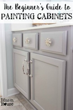 The Beginner's Guide to Painting Cabinets | Bless'er House - All of the steps easily broken down and explained along with the cost. Yes!