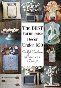 The Best Farmhouse Decor under $50! I love this vintage farmhouse decor! Fixer Upper inspired home decor that is actually affordable!