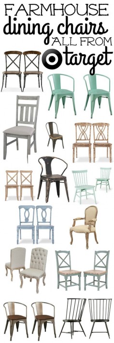 The best farmhouse dining room chairs. Great chairs that will add that rustic farmhouse vibe to any dining room.