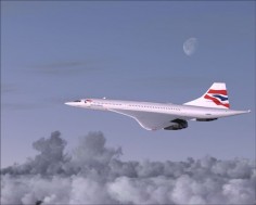 The Concorde, owned by British Airways, the fastest commercial jet on earth.  This plane flew from the USA to Europe in about 3 hours, just to show you what I meant by fast!!