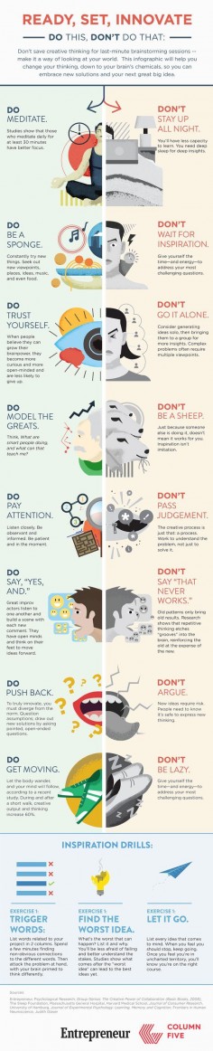 The do's and don'ts of creativity. #infographic