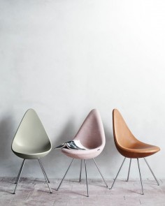 The Drop chair from Fritz Hansen by Arne Jacobsen now launched for the first time in plastic.