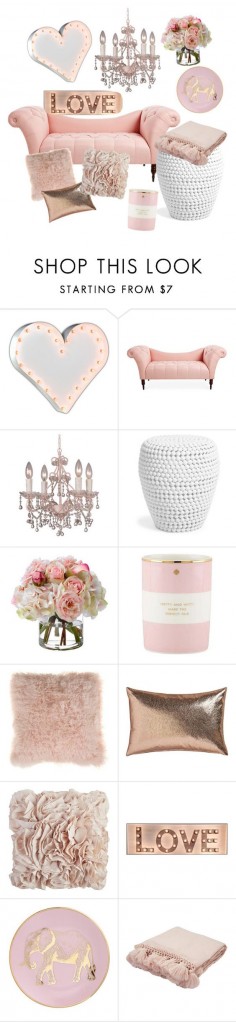 "The love room" by evelyn-anita on Polyvore featuring interior, interiors, interior design, home, home decor, interior decorating, Vintage Marquee Lights, Crystorama, Diane James and Kate Spade