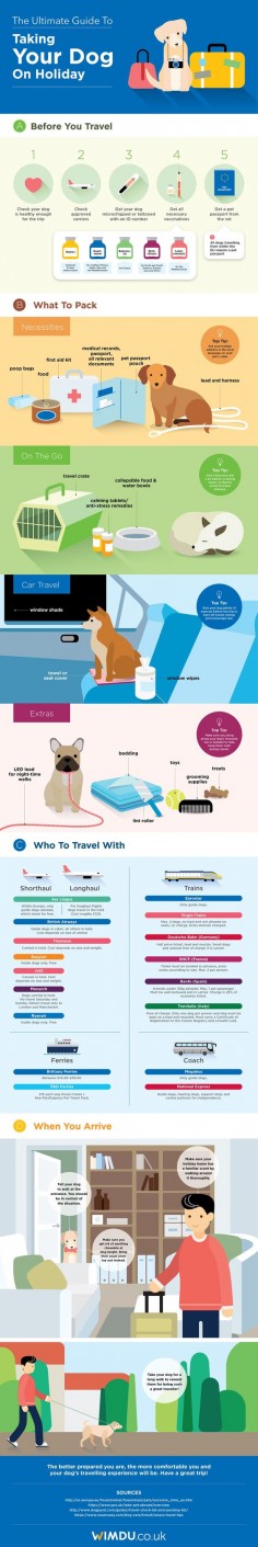 The Ultimate Guide to Taking Your Dog on Holiday #Infographic #Animal #Dogs