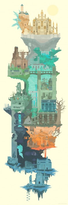 The World of Dark Souls, From The Side by Tettix