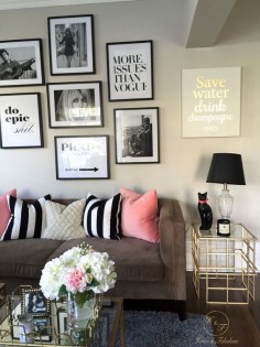 These adorable canvas prints from HomeGoods pair perfectly with this gallery wall. There's so many cute ones to choose from its hard to get just one! (Sponsored pin)