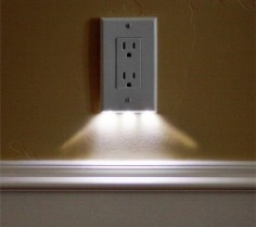 these night light outlet covers use $ of electricity per year and require no additional wiring. would be great for hallways.