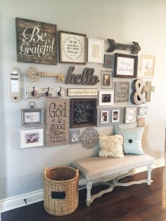 This Entry Way Gallery Wall Idea is perfect for any area in your home. Get your Gallery Wall Idea prints here. How To Create the perfect Gallery Wall.