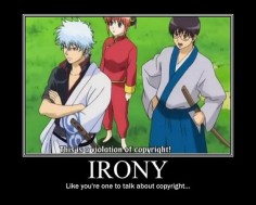 "This is a violation of copyright!" Best Gintama meme and quote EVER.