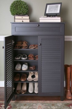 Today we're showing off some beautiful ways to organize your shoe collection and stylize the nook they already live in. From mudrooms to bedrooms, there are a variety of places around the house they can and will get cluttered with the family's shoes, so why not find a piece to keep them stored and ready for the day's events? Let's take a look at 20 shoe storage cabinets that are both functional and stylish for your own space!
