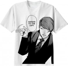tokyo ghoul manga tsukiyama trashiyama haters to the left t-shirt