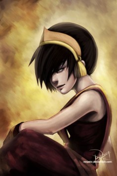 Toph was always kind of my favorite. I really wanted her to be with Sokka even though he loved his warrior girl.