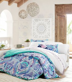 Turn on the brights. New comforters are here and oh-so-dreamy. One of our favorites is the Kaleidoscope Comforter with its bright and detailed patterns. Put it on your bed for an instant upgrade.