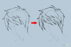 Tutorials on 6 Ways to Draw Anime Hair, from wikiHow. >> This is a great reference! Not only are there step-by-step tutorials on how to draw hair for male and female characters, but there are also 2 charts of many different male/female hairstyle ideas. Check it out!