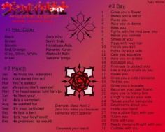 Vampire Knight birthday scenario  senri shiki has a major crush on me because he promised he  What's yours??
