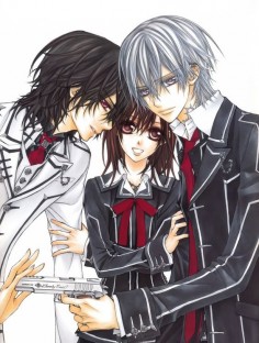 Vampire Knight| love how she is used to all of this and is just like " you can stop trying to kill each other now"