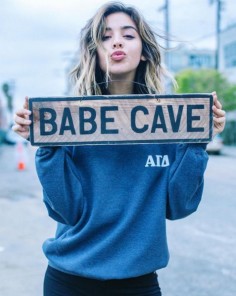 Vintage Babe Cave Sign by TSL | Sorority Signs | Room Decor | Alpha Gamma Delta