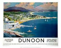 Vintage Travel Poster - UK - Dunoon - Railway