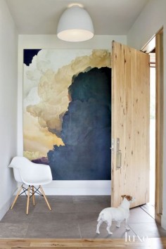 We love this oversized art. This navy piece was an inspiration for our latest collection. The neutral yet bold statement piece is simplicity at it's best.