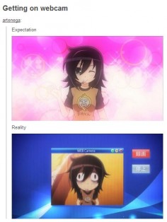 webcam expectation VS reality ~ me #anime #memes #funny #manga