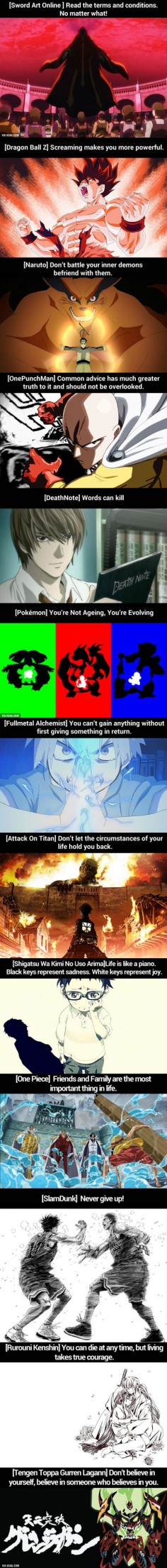 What is the best lesson you learnt from anime