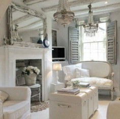 White Shabby Chic Living Room