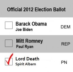 Who else would vote for Death? Uh, me. I cosplay him XD 