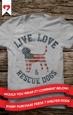 Would you wear this? Comment below!  **Every purchase feeds 7 shelter dogs!