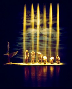 Yellow lighting is used to create a warmer scene in some stage productions.
