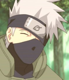You just know Kakashi is smiling when his eyes are closed like that. ♥