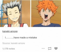 You look at Bokuto and there is an amazing cute fluff ball, and then there's Hinata.  Haikyuu!! Face swaps